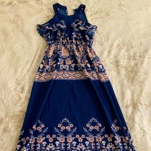 Girls Long Floral Dress